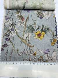 8026-780-1 100% Linen Watercolor Flowers[Textile / Fabric] HOKKOH Sub Photo