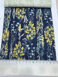 8026-790-1 Linen Loomstate Striped Flower[Textile / Fabric] HOKKOH Sub Photo
