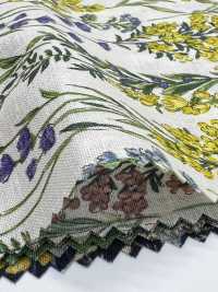 8026-790-1 Linen Loomstate Striped Flower[Textile / Fabric] HOKKOH Sub Photo