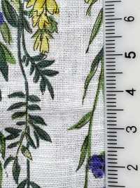 8026-790-1 Linen Loomstate Striped Flower[Textile / Fabric] HOKKOH Sub Photo