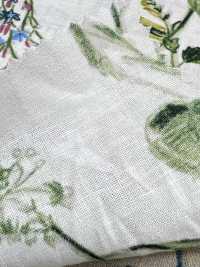 8026-790-2 Linen Loomstate With Hand-painted Flowers[Textile / Fabric] HOKKOH Sub Photo