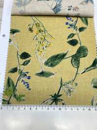 8026-790-2 Linen Loomstate With Hand-painted Flowers[Textile / Fabric] HOKKOH Sub Photo