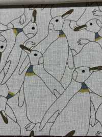KTS7116 Linen Loomstate With Dense Penguin Print[Textile / Fabric] Cotton Kobayashi Sub Photo