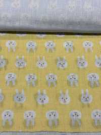 KTS3217 Double Gauze Rabbit Print[Textile / Fabric] Cotton Kobayashi Sub Photo