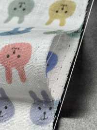 KTS3217 Double Gauze Rabbit Print[Textile / Fabric] Cotton Kobayashi Sub Photo