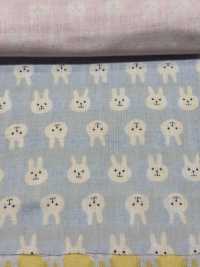 KTS3217 Double Gauze Rabbit Print[Textile / Fabric] Cotton Kobayashi Sub Photo
