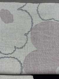 UP5928 Linen Linen Canvas Peach Flower Print[Textile / Fabric] Cotton Kobayashi Sub Photo