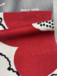 UP5928 Linen Linen Canvas Peach Flower Print[Textile / Fabric] Cotton Kobayashi Sub Photo