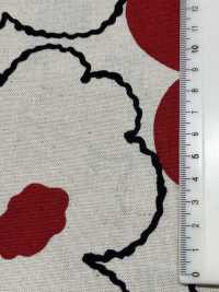 UP5928 Linen Linen Canvas Peach Flower Print[Textile / Fabric] Cotton Kobayashi Sub Photo