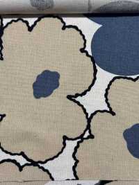 UP5928 Linen Linen Canvas Peach Flower Print[Textile / Fabric] Cotton Kobayashi Sub Photo