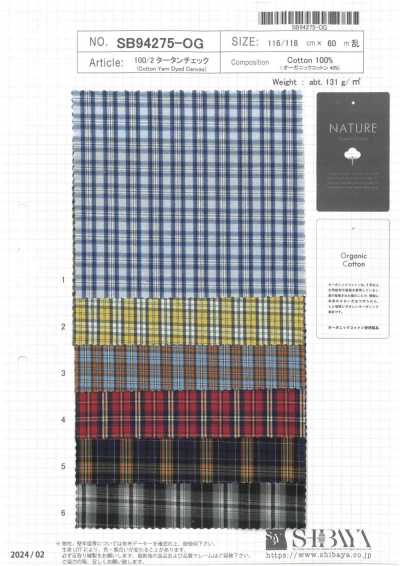 SB94275-OG 100/2 Tartan Check