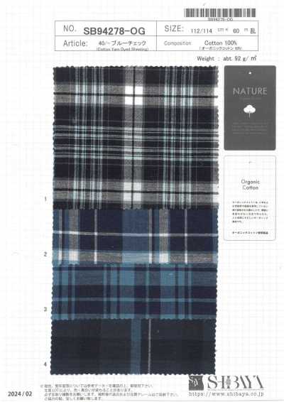 SB94278-OG 40/- Blue Check