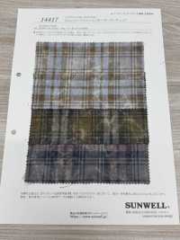 14417 21 Single Thread Cotton Twill Shaky Tartan[Textile / Fabric] SUNWELL Sub Photo