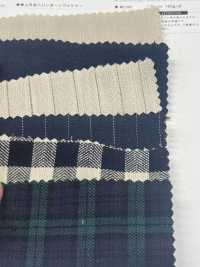 CHL-6349 Linen Uneven Thread Henley Reborn Washer Processing[Textile / Fabric] Kuwamura Textile Sub Photo