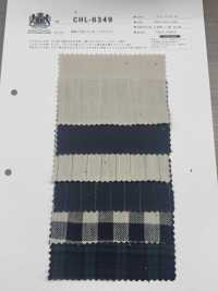 CHL-6349 Linen Uneven Thread Henley Reborn Washer Processing[Textile / Fabric] Kuwamura Textile Sub Photo