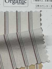 SBT-019 Organic Natural Wrinkle Washed Stripes[Textile / Fabric] Kuwamura Textile Sub Photo
