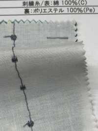 8026-855-1 Lawn Embroidery Stripes Small Flowers[Textile / Fabric] HOKKOH Sub Photo