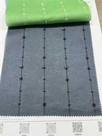 8026-855-1 Lawn Embroidery Stripes Small Flowers[Textile / Fabric] HOKKOH Sub Photo