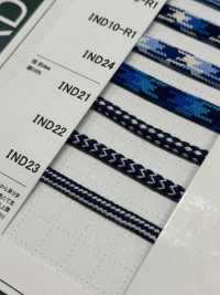 IND22 Indigo Cord 4mm[Ribbon Tape Cord] Cordon Sub Photo