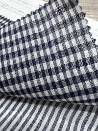 KKC908-DC-1 Cotton Tencel Yarn Dyed Shirring[Textile / Fabric] Uni Textile(Komon Studio) Sub Photo