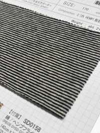 SD0188 Cotton/Hemp Yarn Dyed Jersey Horizontal Stripes[Textile / Fabric] SHIBAYA Sub Photo