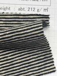 SD0188 Cotton/Hemp Yarn Dyed Jersey Horizontal Stripes[Textile / Fabric] SHIBAYA Sub Photo