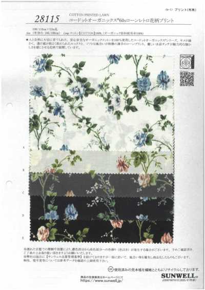 28115 Kodotto Organics® 60s Lawn Retro Floral Print