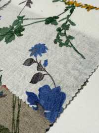 28110 Linen Loomstate With Botanical Floral Print And Angel Soft Processing[Textile / Fabric] SUNWELL Sub Photo