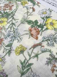 28114 Cordot Organics® 60 Thread Lawn Retro Floral Print[Textile / Fabric] SUNWELL Sub Photo