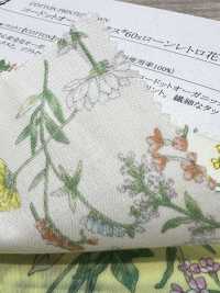 28114 Cordot Organics® 60 Thread Lawn Retro Floral Print[Textile / Fabric] SUNWELL Sub Photo