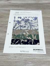 28103 60 Thread Lawn Monotone Watercolor Floral Print[Textile / Fabric] SUNWELL Sub Photo