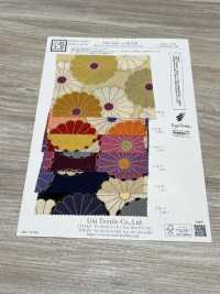 KKP2338-D-KIKUYUZEN Futako Chirimen Chrysanthemum Yuzen[Textile / Fabric] Uni Textile(Komon Studio) Sub Photo