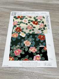 KKP2338-D-MTSUBAKI Futako Chirimen Miyako Tsubaki[Textile / Fabric] Uni Textile(Komon Studio) Sub Photo