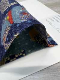 83074 Uneven Thread Cloth Old-fashioned Gold Cat Kasuri[Textile / Fabric] VANCET Sub Photo