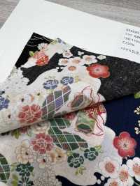 850585 Lawn Hana Gold Japanese Pattern Treasure Flowers In A Sea Of ​​Clouds[Textile / Fabric] VANCET Sub Photo
