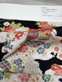 850585 Lawn Hana Gold Japanese Pattern Treasure Flowers In A Sea Of ​​Clouds[Textile / Fabric] VANCET Sub Photo