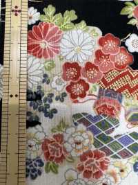 850585 Lawn Hana Gold Japanese Pattern Treasure Flowers In A Sea Of ​​Clouds[Textile / Fabric] VANCET Sub Photo