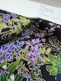 850586 Lawn Flower Gold Japanese Pattern Wisteria Flowing Water[Textile / Fabric] VANCET Sub Photo