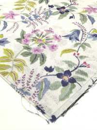 850574 SEVENBERRY® Lawn Unbleached Cotton SOLEIL BLUE / Bell Garden[Textile / Fabric] VANCET Sub Photo