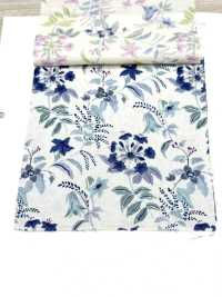 850574 SEVENBERRY® Lawn Unbleached Cotton SOLEIL BLUE / Bell Garden[Textile / Fabric] VANCET Sub Photo
