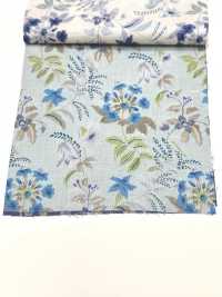 850574 SEVENBERRY® Lawn Unbleached Cotton SOLEIL BLUE / Bell Garden[Textile / Fabric] VANCET Sub Photo