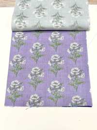 850573 SEVENBERRY® Lawn Unbleached Cotton Soleil Blue / Wildflower[Textile / Fabric] VANCET Sub Photo