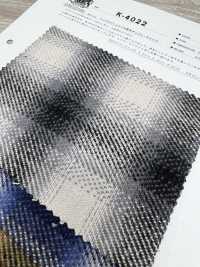 K-4022 Triple Yarn Twill Fuzzy On Play Check[Textile / Fabric] Kuwamura Textile Sub Photo