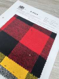 K-4014 Triple Yarn Twill Fuzzy Block Check[Textile / Fabric] Kuwamura Textile Sub Photo