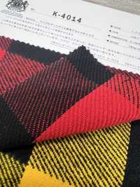 K-4014 Triple Yarn Twill Fuzzy Block Check[Textile / Fabric] Kuwamura Textile Sub Photo