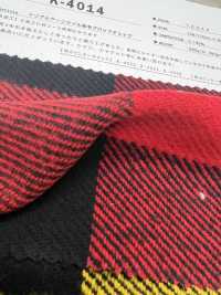 K-4014 Triple Yarn Twill Fuzzy Block Check[Textile / Fabric] Kuwamura Textile Sub Photo