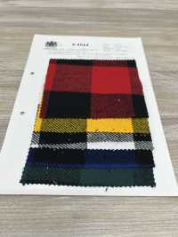 K-4014 Triple Yarn Twill Fuzzy Block Check[Textile / Fabric] Kuwamura Textile Sub Photo