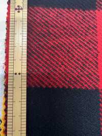 K-4014 Triple Yarn Twill Fuzzy Block Check[Textile / Fabric] Kuwamura Textile Sub Photo