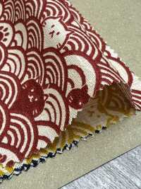 AP41903 FUKUFUKU Cat Dobby (Round)[Textile / Fabric] COSMO TEXTILE Sub Photo