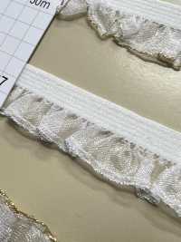 HW-3037 Organza Ruffle With Silver Glitter And Stretch Tape[Ribbon Tape Cord] No Name Sub Photo
